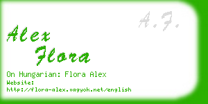 alex flora business card